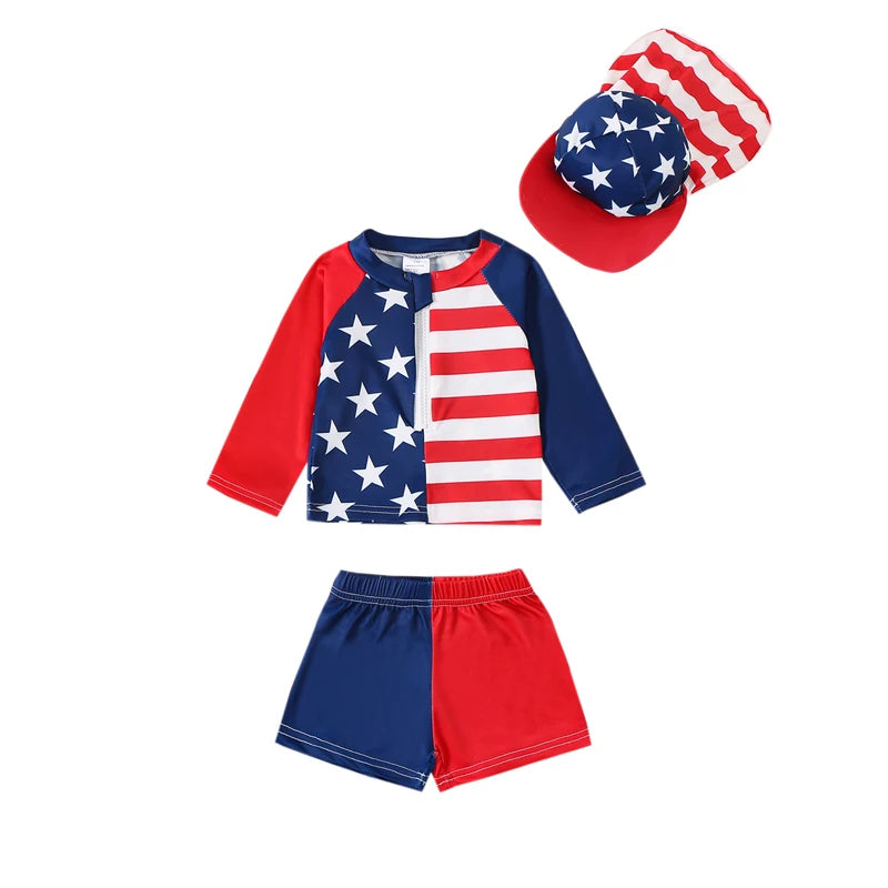 USA Swimsuit with Sun Hat