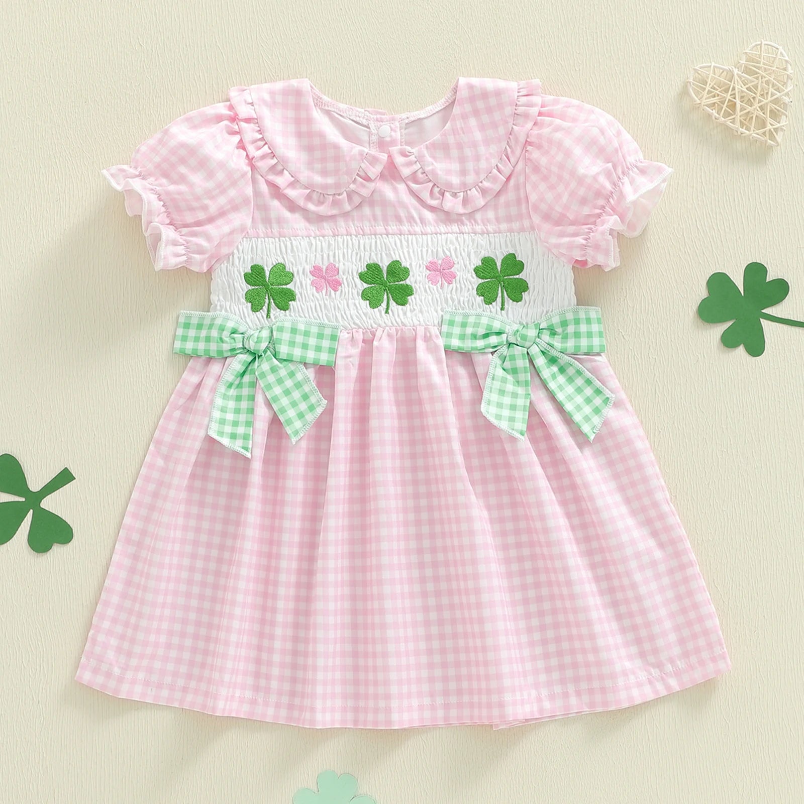 LUCKY CLOVER Checkered Dress