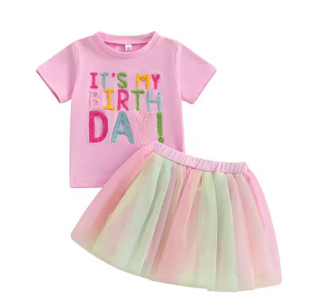 IT'S MY BIRTHDAY Pink Tutu Skirt Outfit