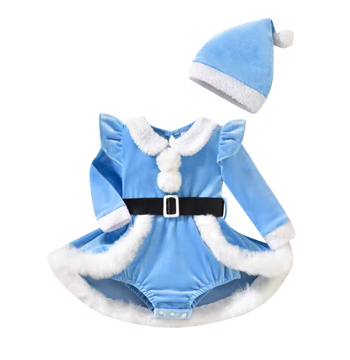 MISS CLAUS Romper Dress with Hat