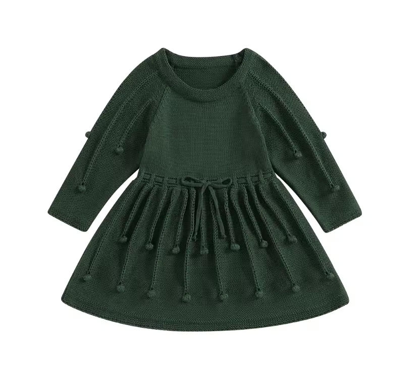 POLLY Knitted Pompom Dress