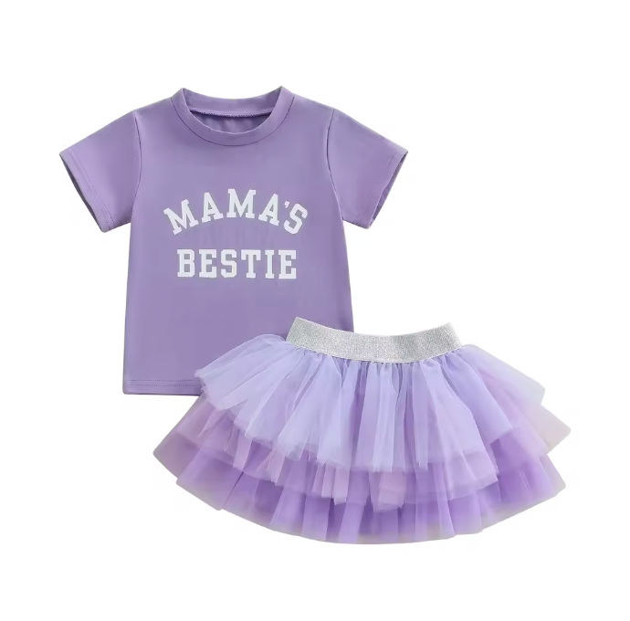 MAMA'S BESTIE Layered Tutu Outfit