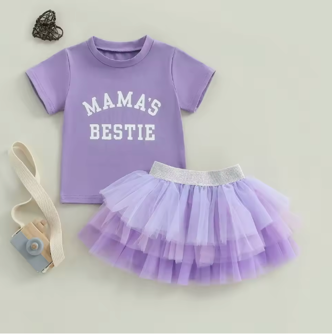MAMA'S BESTIE Layered Tutu Outfit