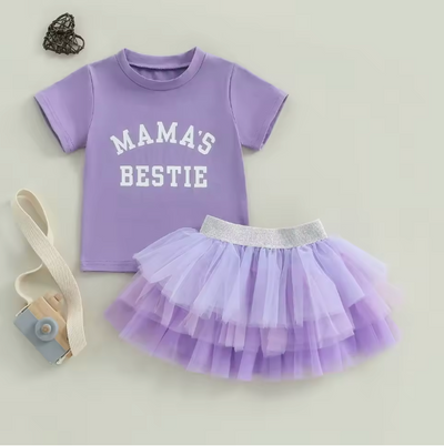 MAMA'S BESTIE Layered Tutu Outfit
