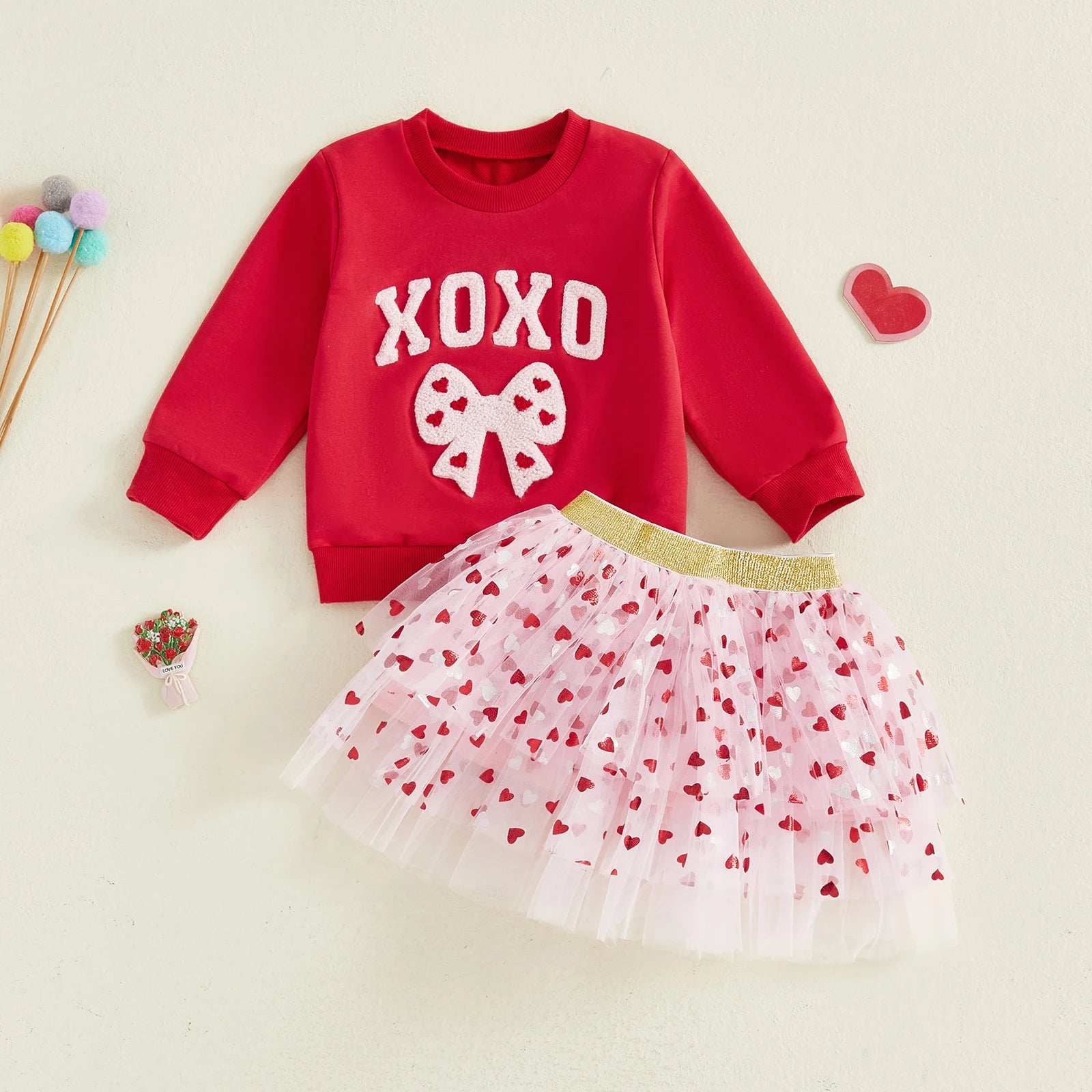XOXO Heart Tutu Outfit