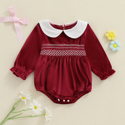 ELLE Velvet Collar Romper