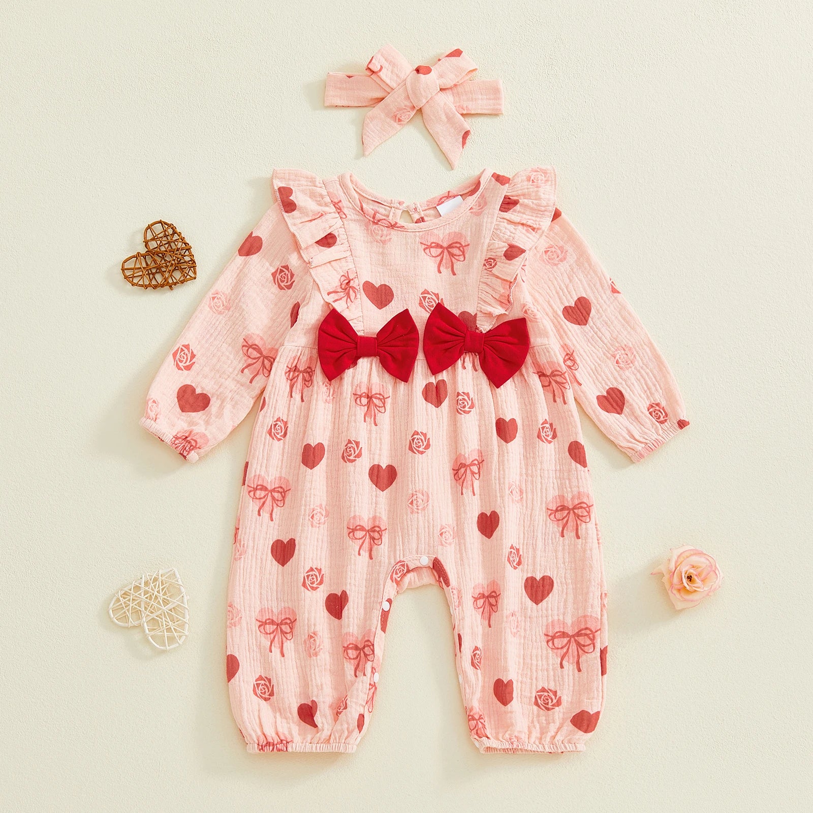 HEARTS & ROSES Bowtie Jumpsuit