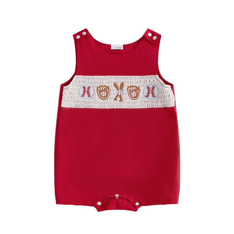BASEBALL Red Romper