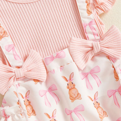 BUNNIES & BOWS Ruffle Romper