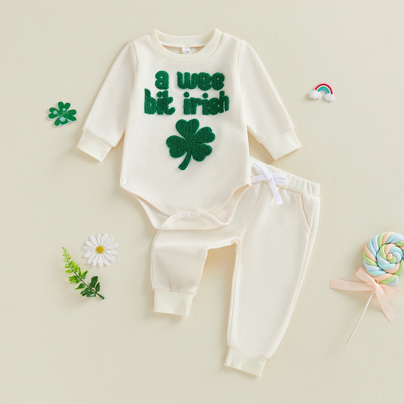 A WEE BIT IRISH Waffle Knit Outfit