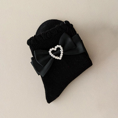 SPARKLING HEART Bowtie Socks