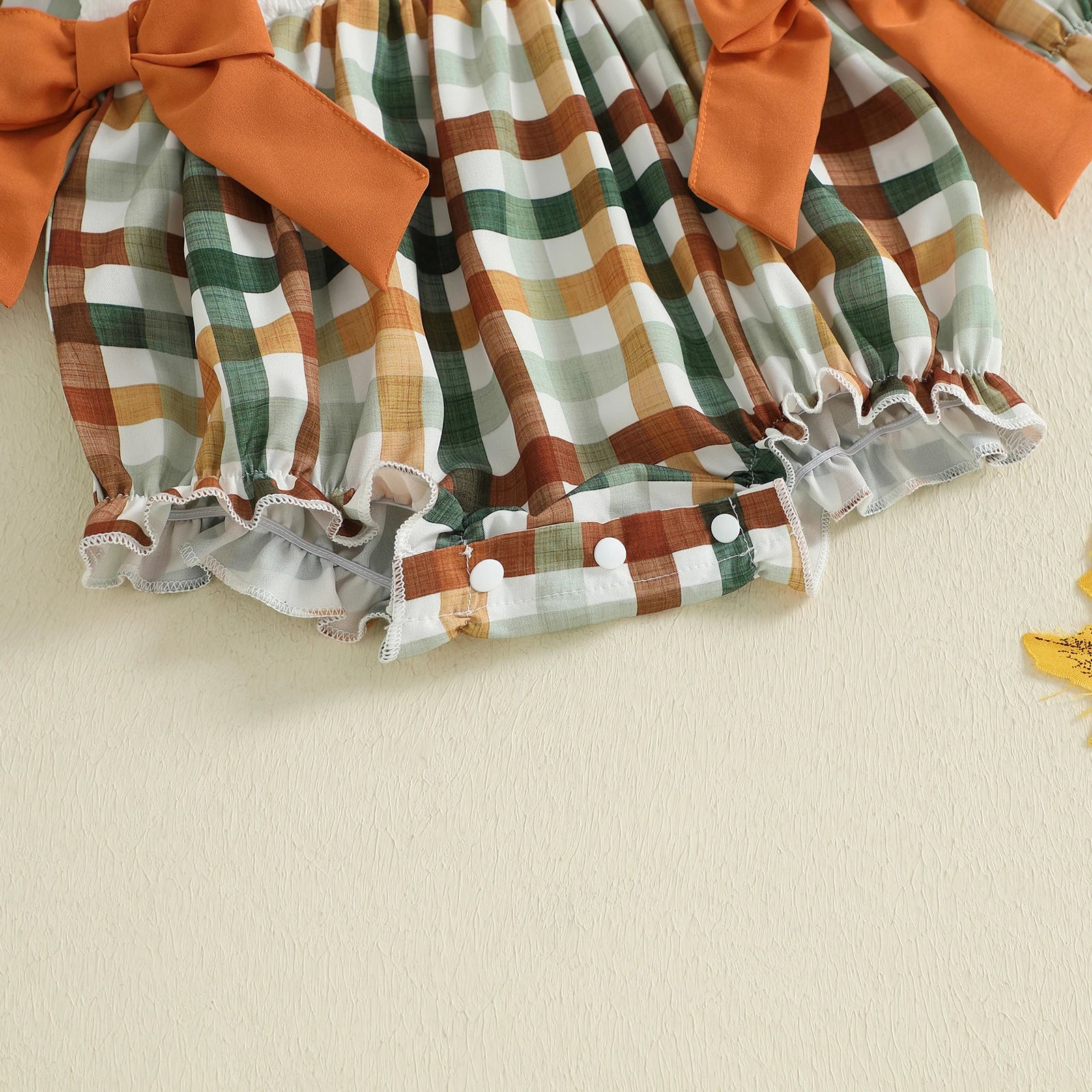 TURKEY Plaid Bowtie Romper