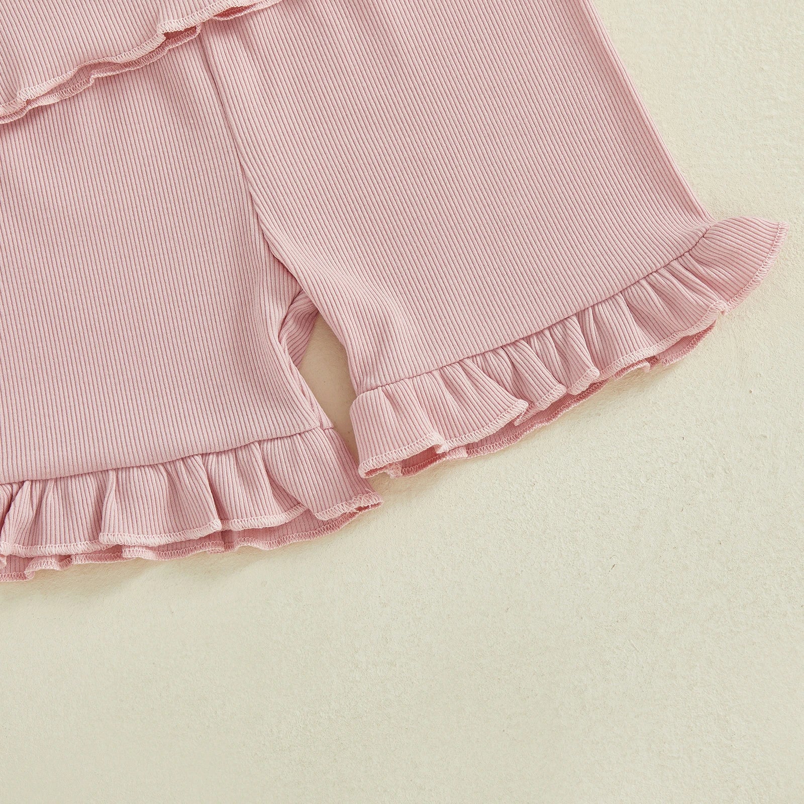 LITTLE BOWTIE Ribbed Ruffle Outfit