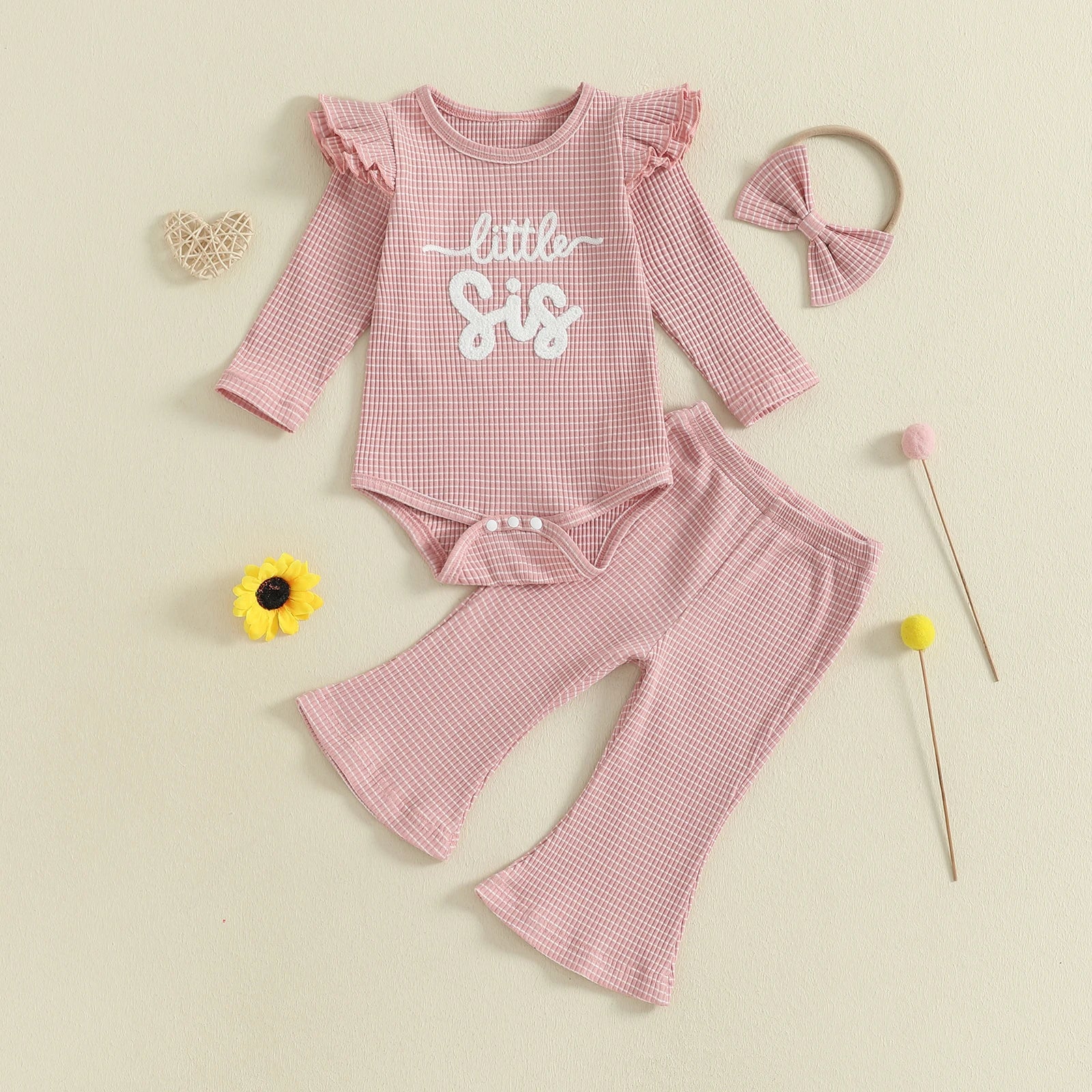 LITTLE SIS Striped Ruffle Outfit