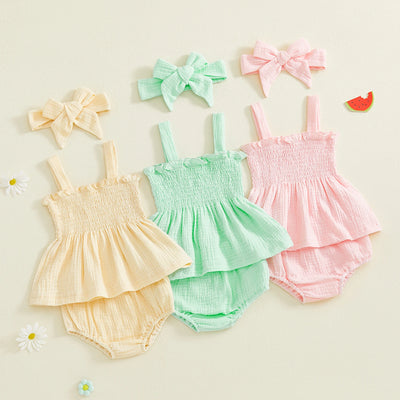 PENNY Smocked Muslin Summer Outfit