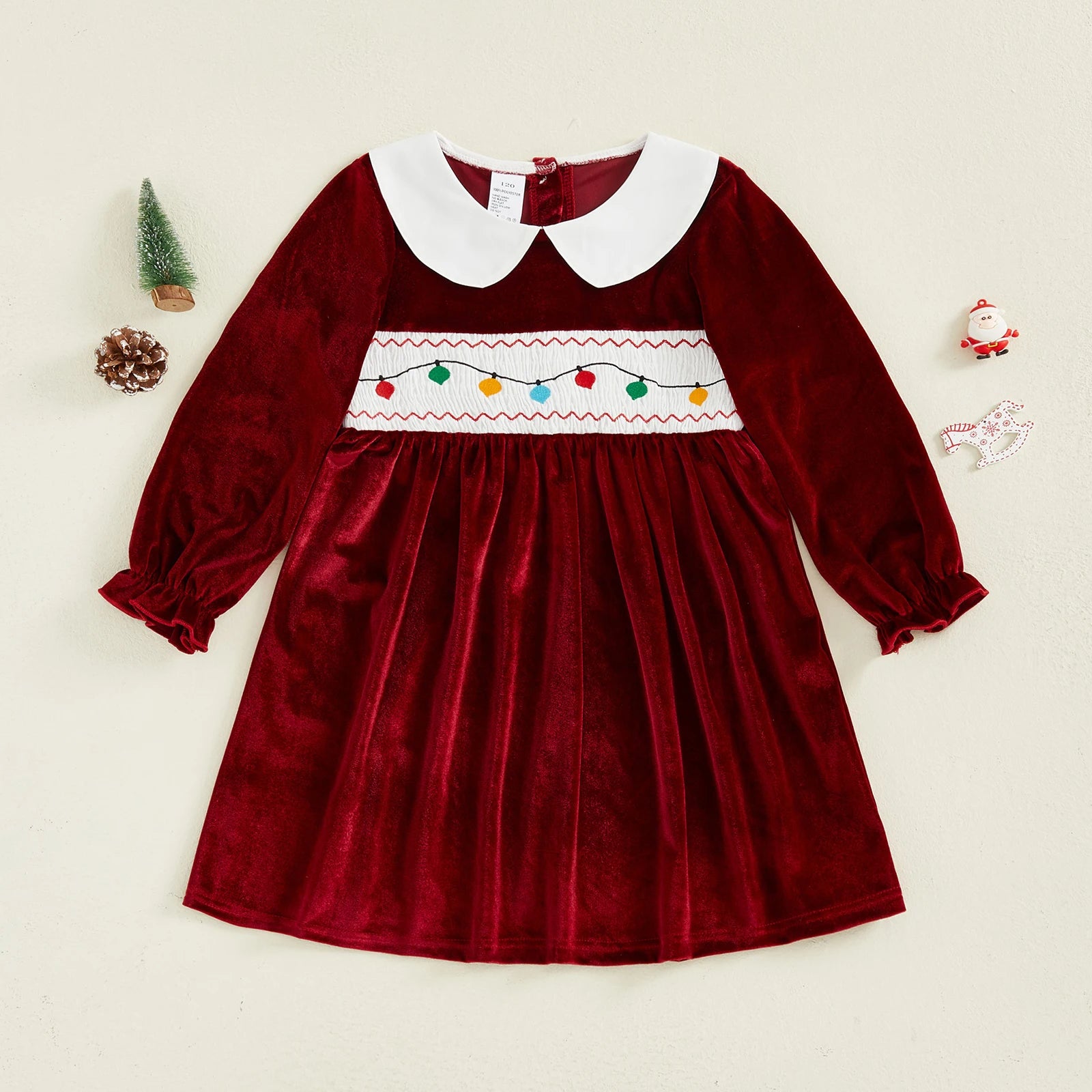 CHRISTMAS LIGHTS Velvet Dress