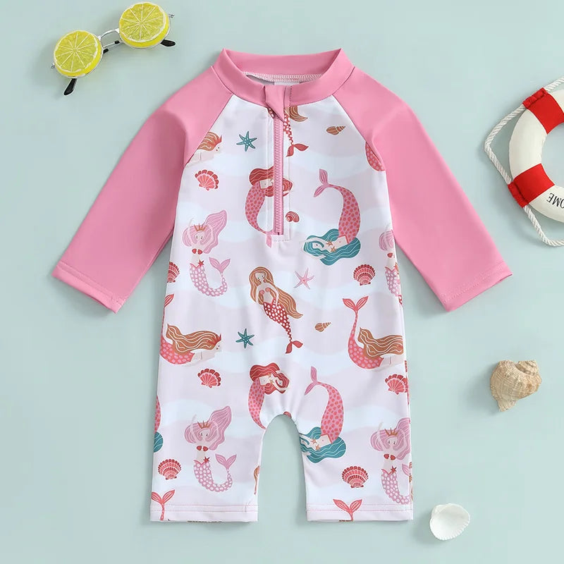 MERMAIDS Long-Sleeve Swimsuit