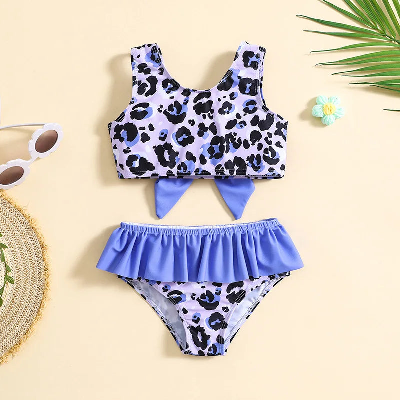 LEOPARD Purple Bowtie Bikini