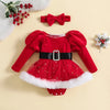 SPARKLING MISS SANTA Romper Dress