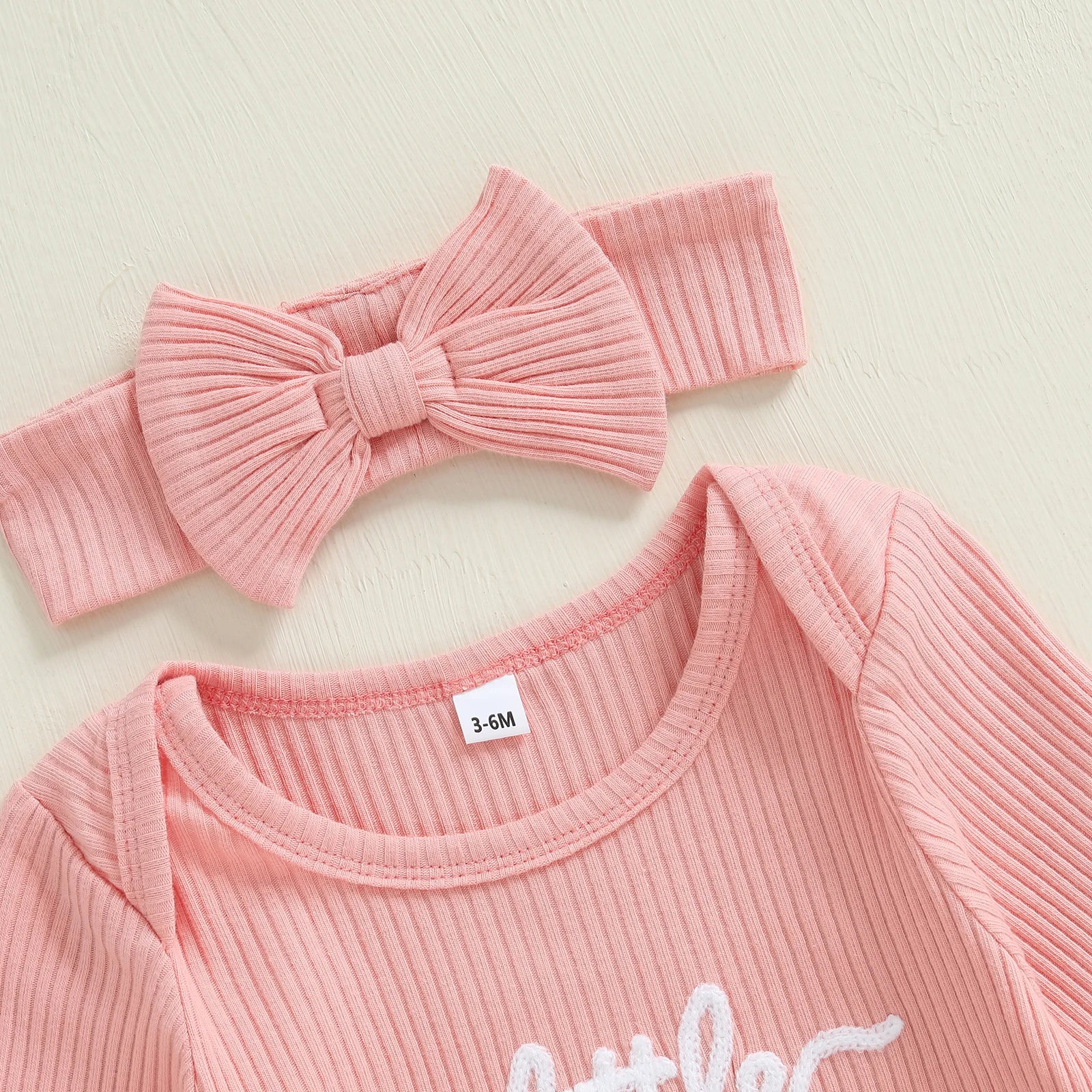 LITTLE SIS Ribbed Jumpsuit with Headband