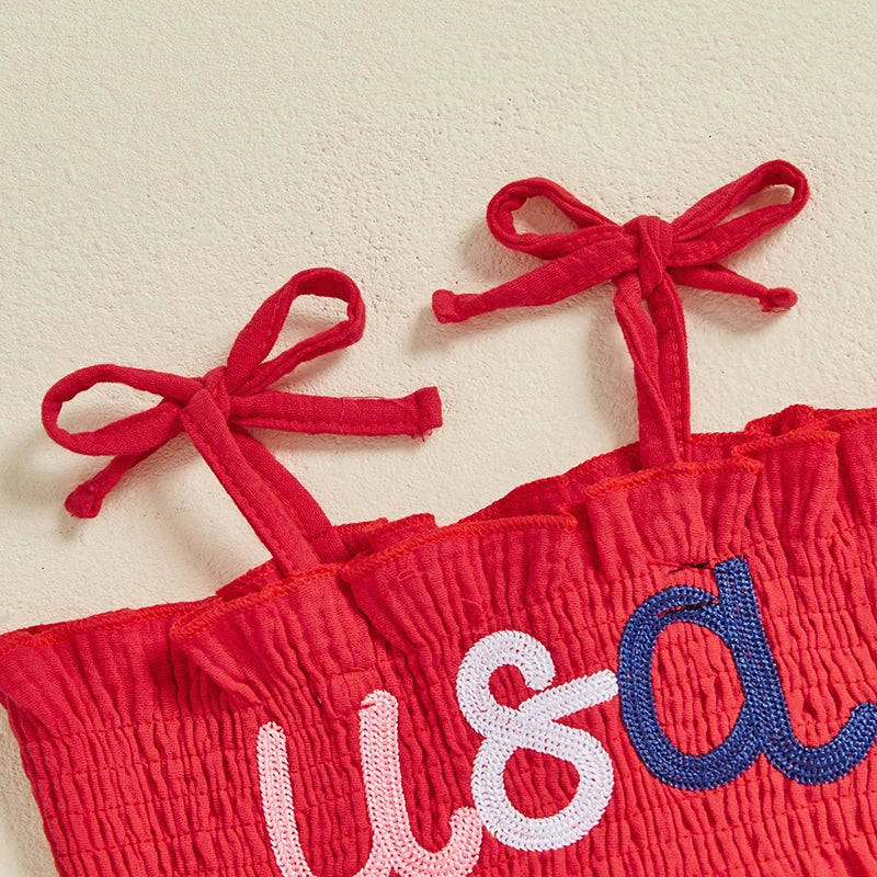USA Smocked Summer Outfit