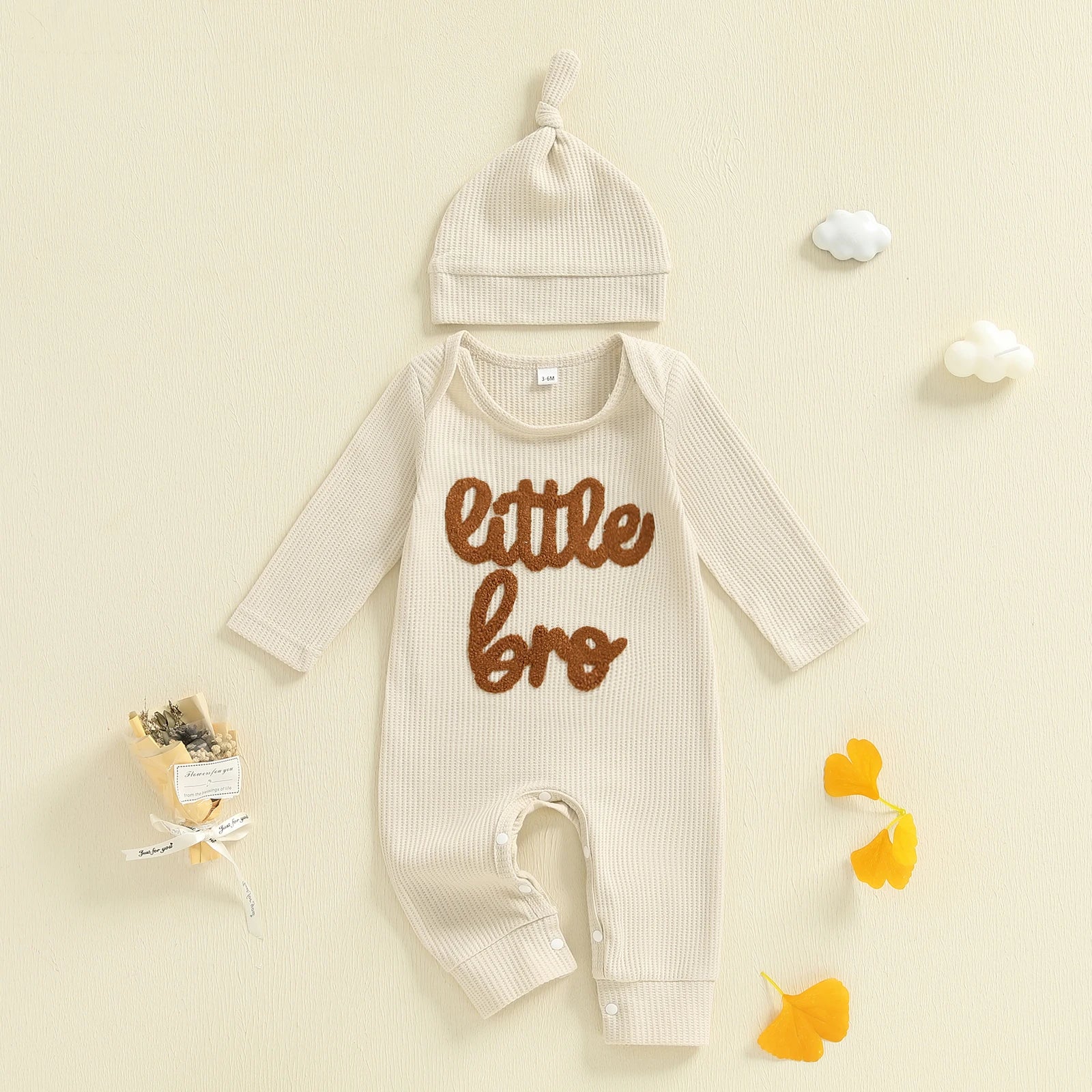 LITTLE BRO Waffle Knit Jumpsuit
