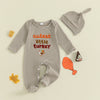 CUTEST LITTLE TURKEY Striped Jumpsuit
