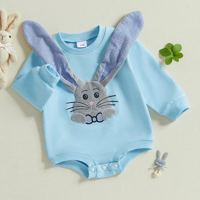 GRAY BUNNY Long-Sleeve Onesie