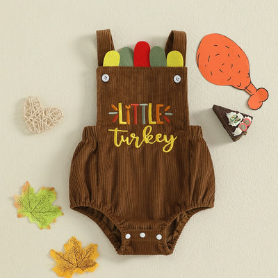 LITTLE TURKEY Corduroy Romper