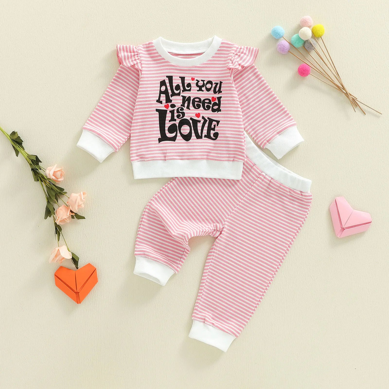 ALL YOU NEED IS LOVE Ruffle Outfit