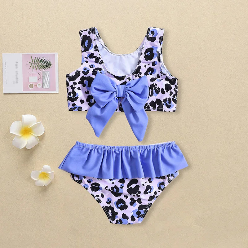 LEOPARD Purple Bowtie Bikini