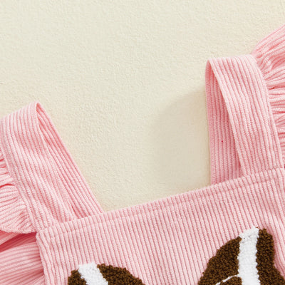 FOOTBALL Corduroy Ruffle Romper