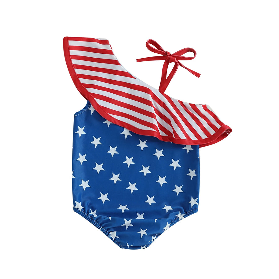 STARS & STRIPES Asymmetric Swimsuit