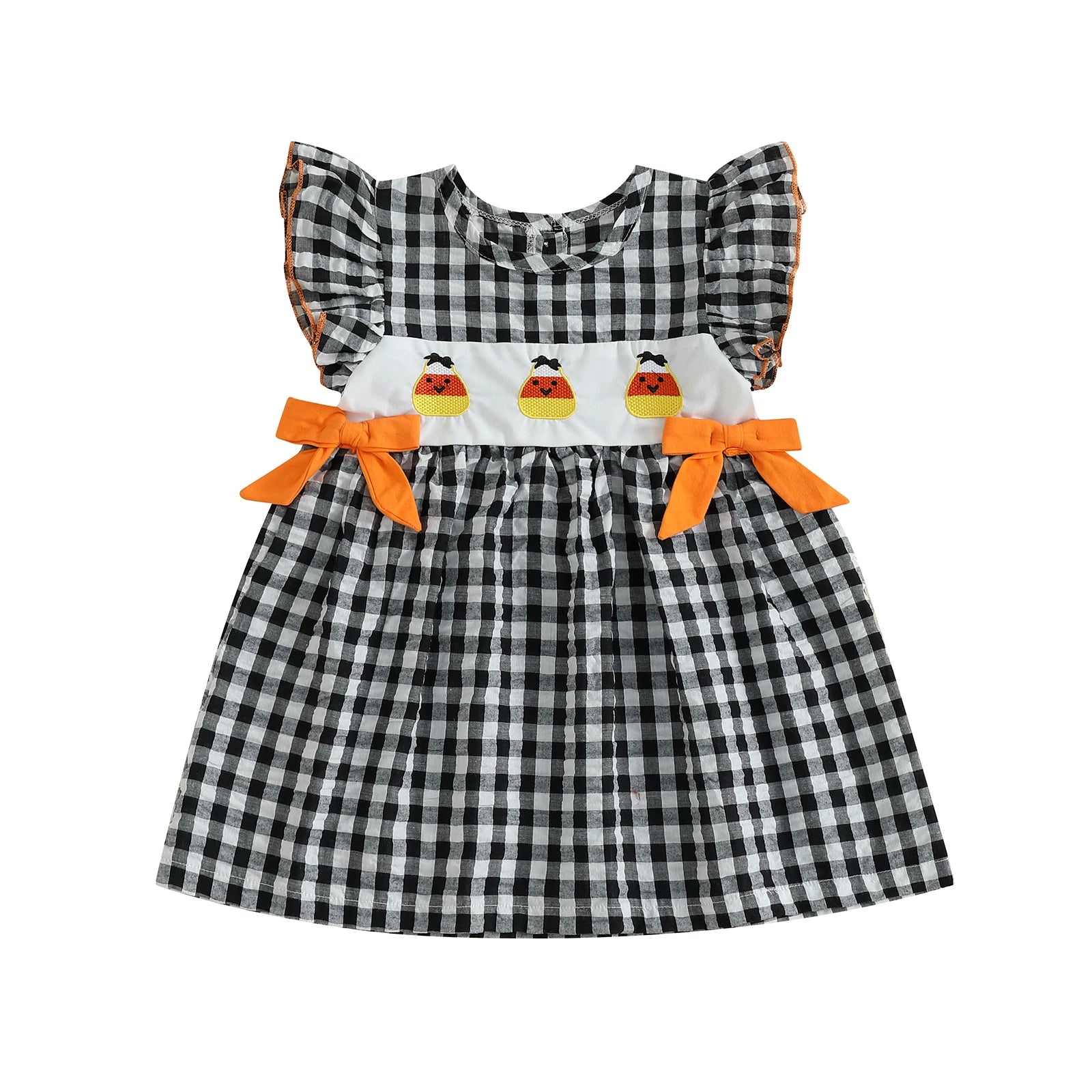 PUMPKINS Checkered Ruffle Dress