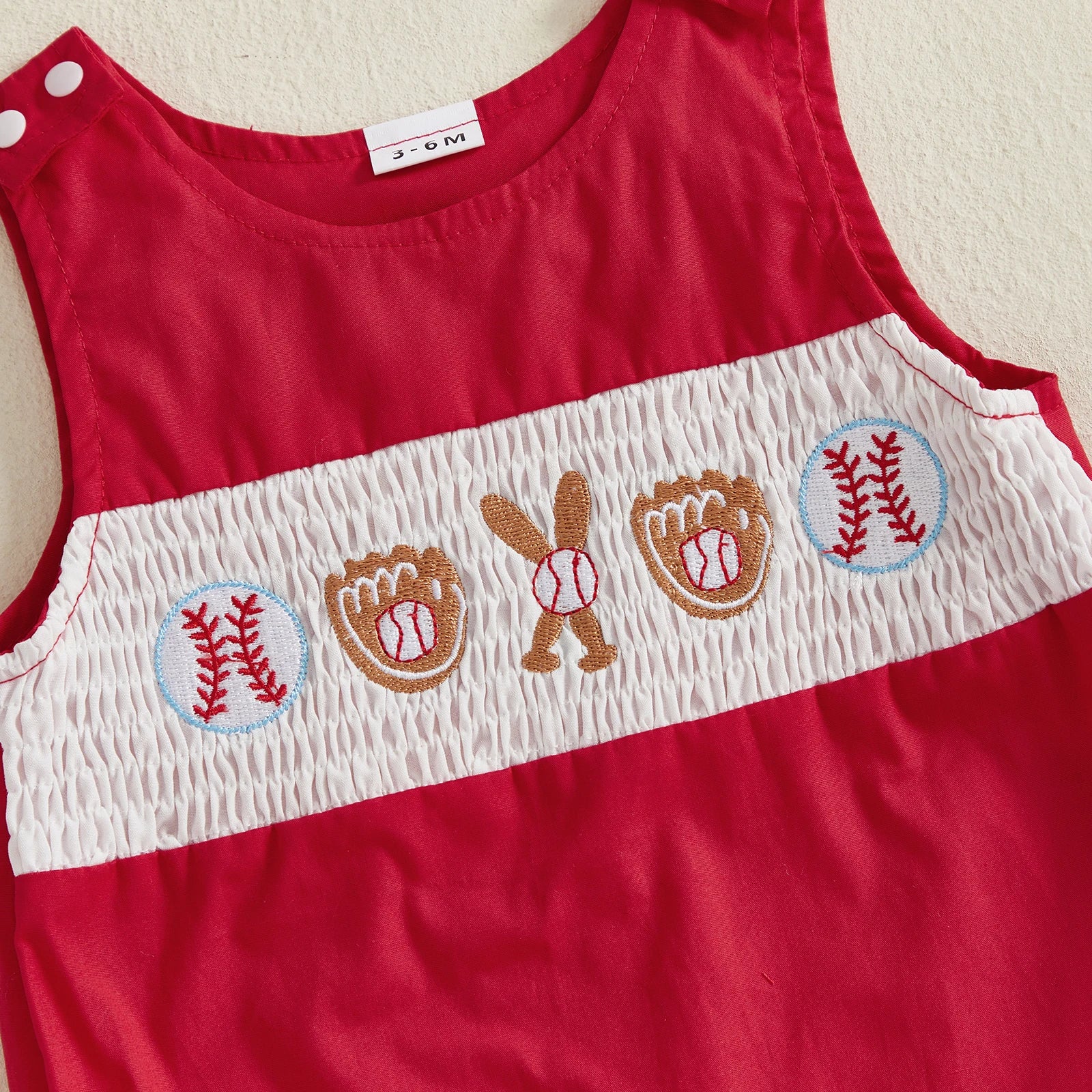 BASEBALL Red Romper