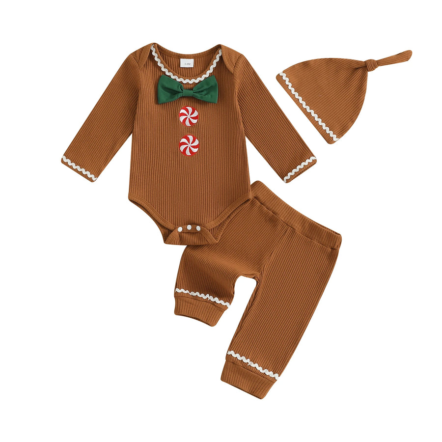 GINGERBREAD MAN Outfit with Beanie