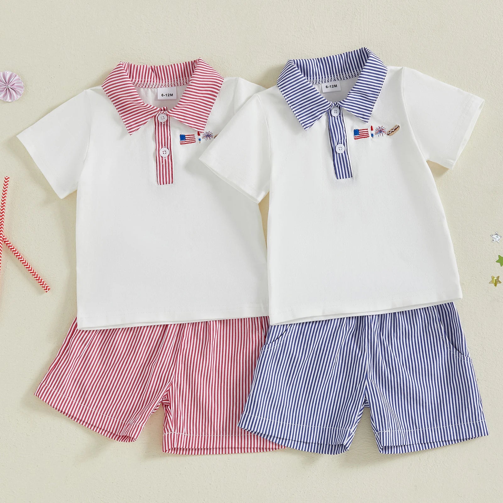 4TH OF JULY Polo Outfit