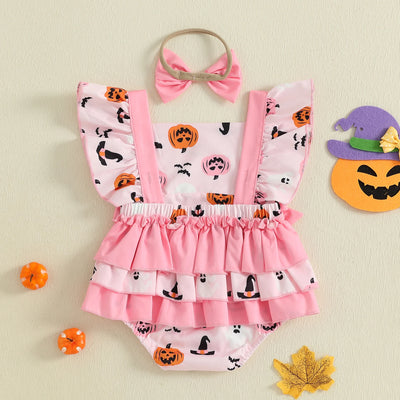 HAPPY LITTLE PUMPKIN Bowtie Romper