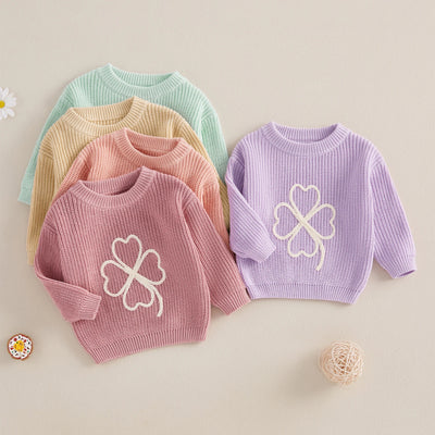 LUCKY CLOVER Knitted Sweater