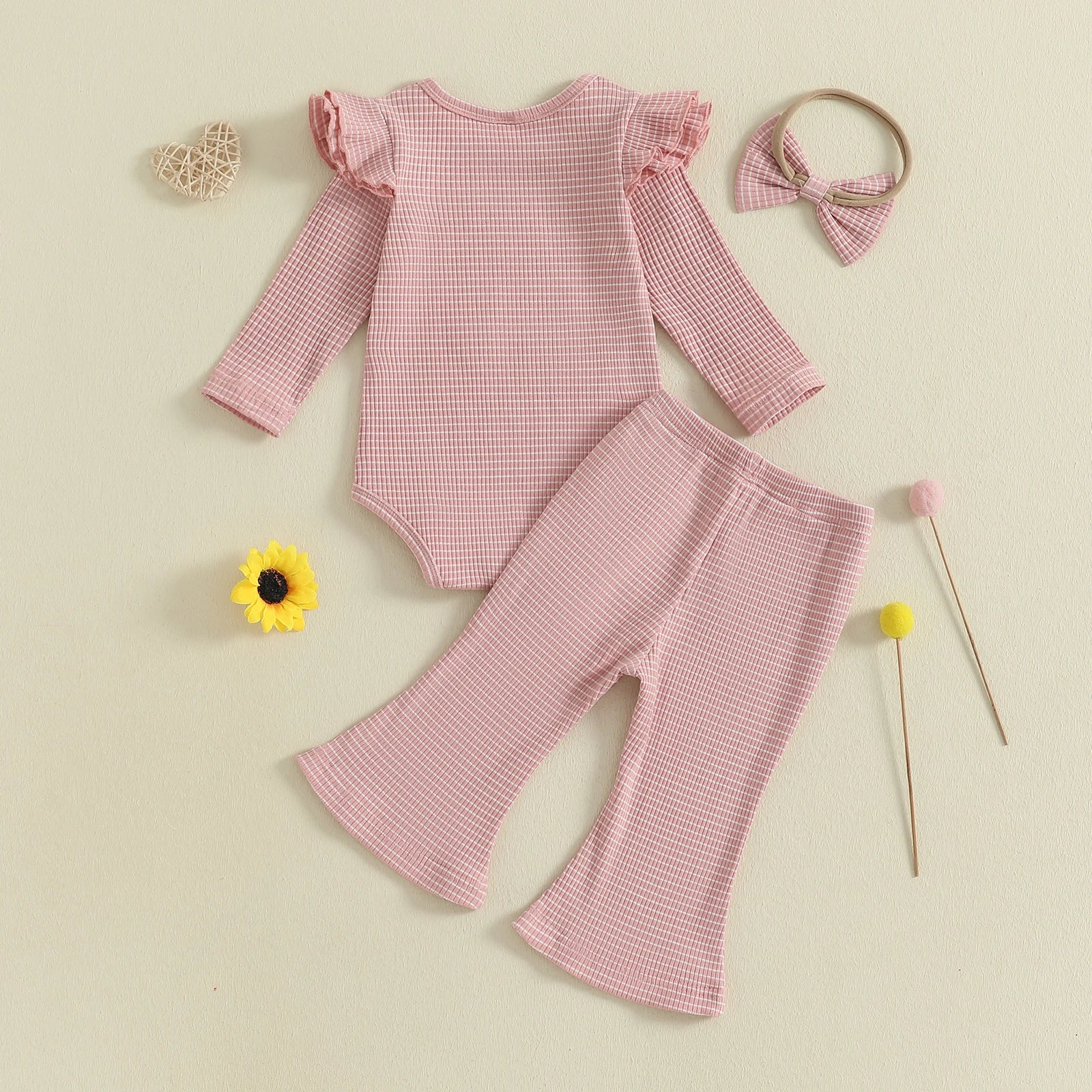 LITTLE SIS Striped Ruffle Outfit