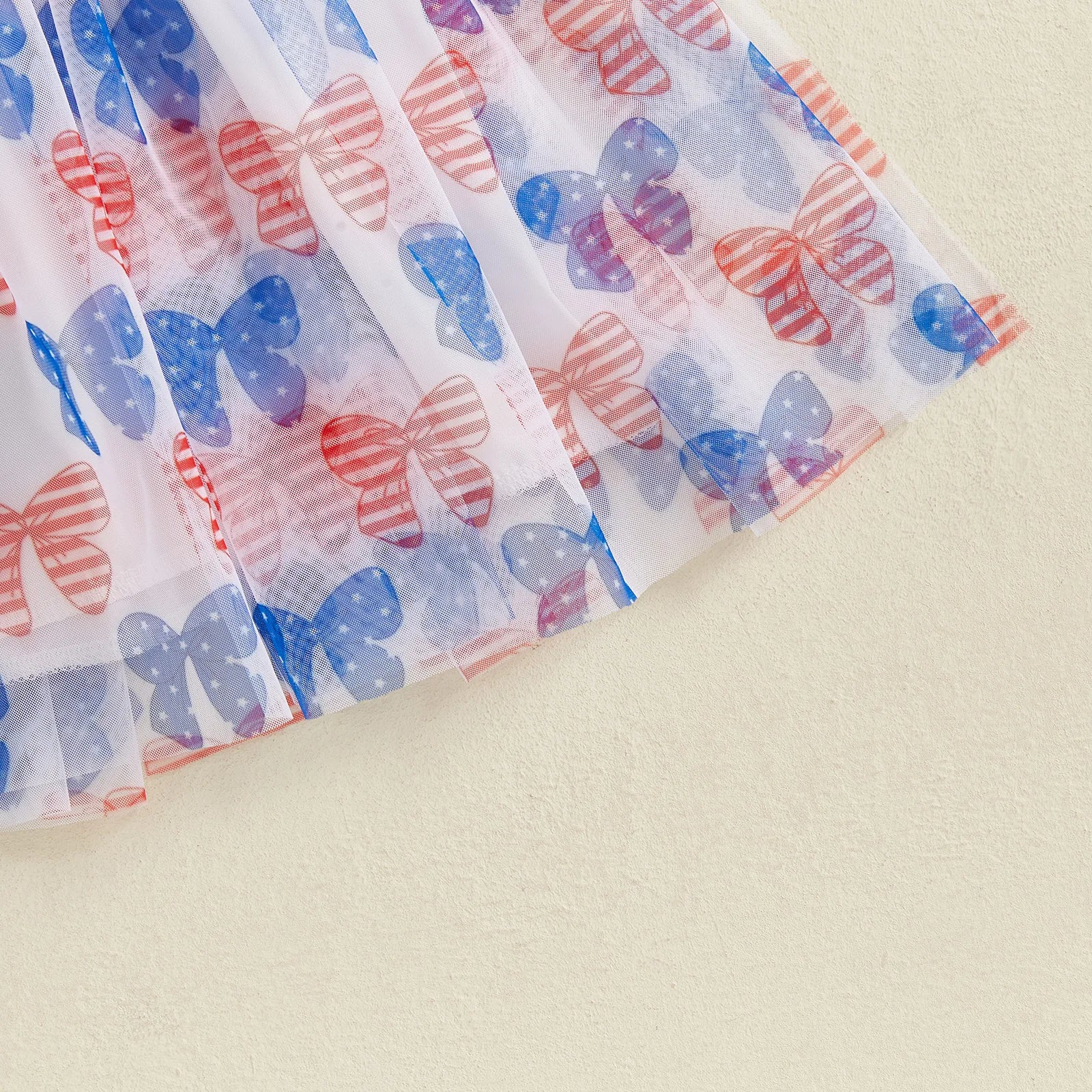 RED, WHITE & BLUE Bowtie Tulle Dress