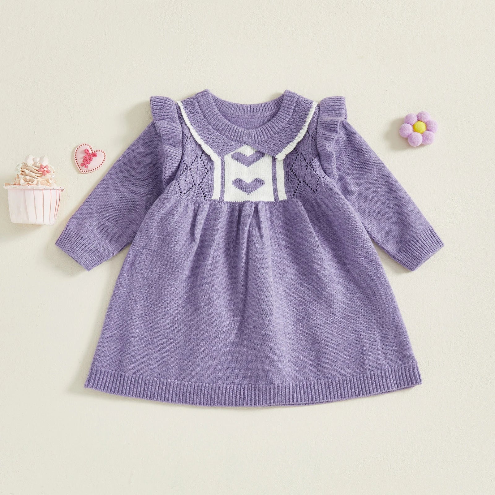 SWEETHEART Knitted Ruffle Dress