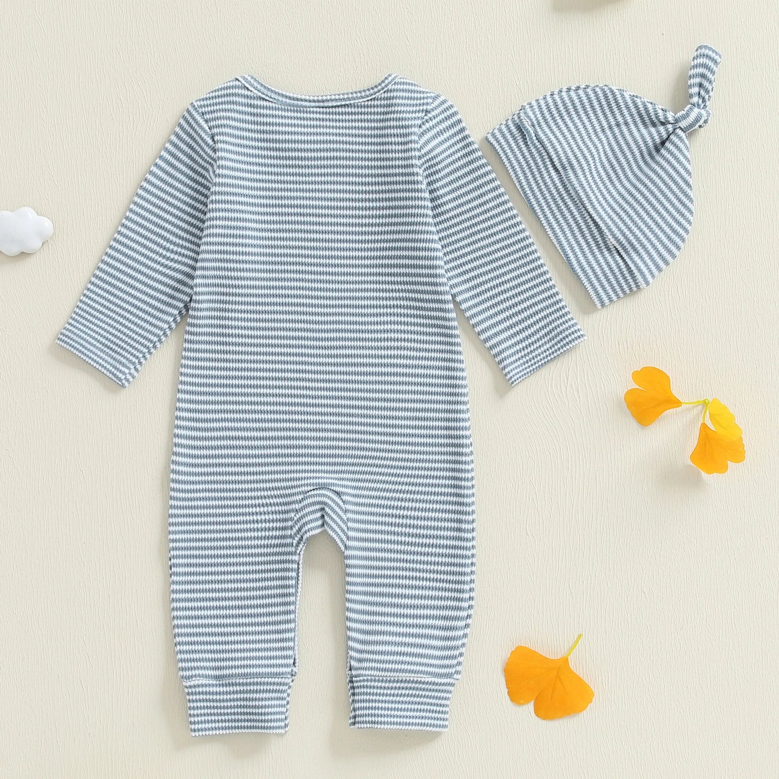 LOGAN Striped Jumpsuit with Beanie