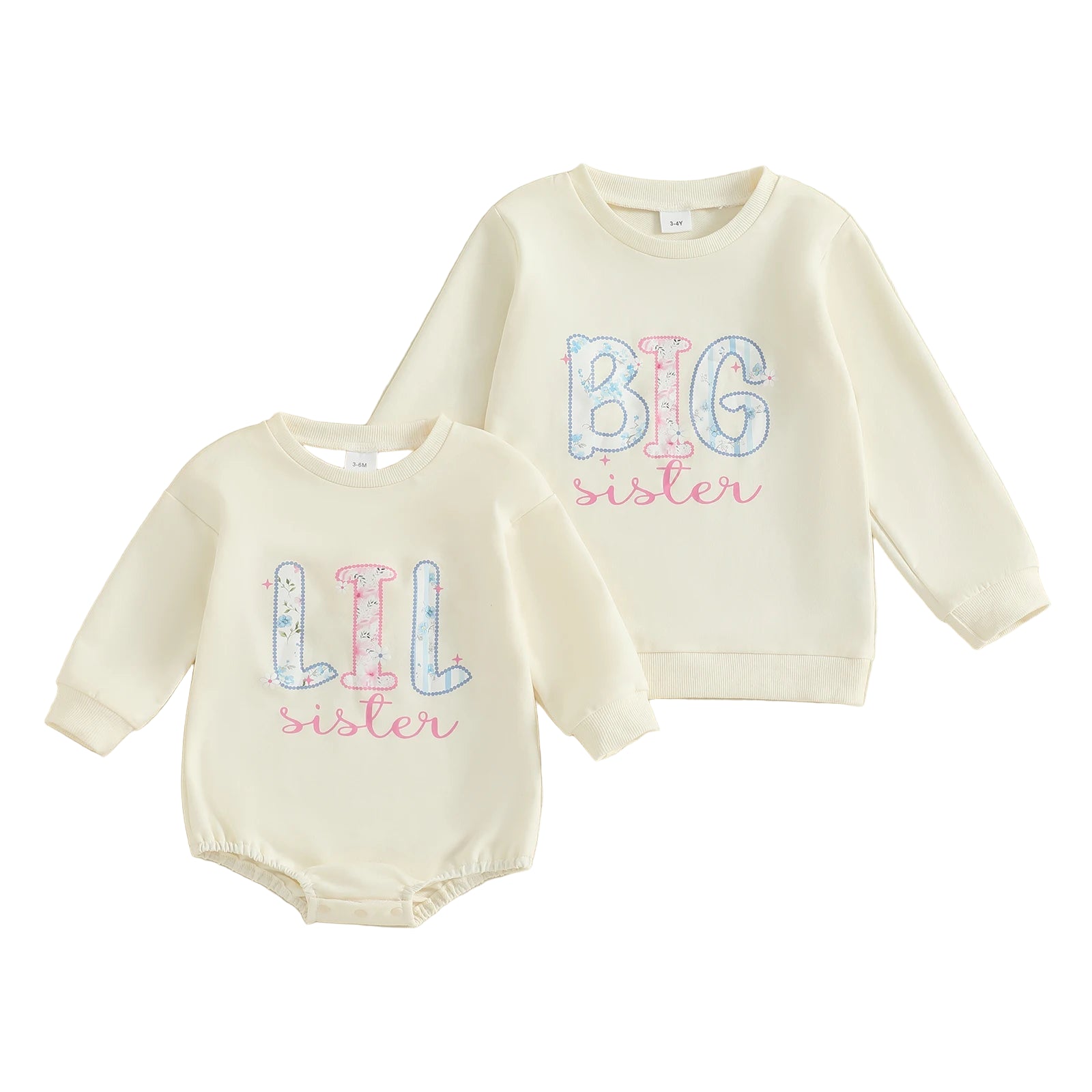 LIL/BIG SISTER Cream Sweatshirt