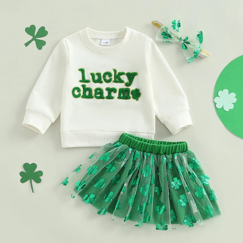 LUCKY CHARM Green Skirt Outfit