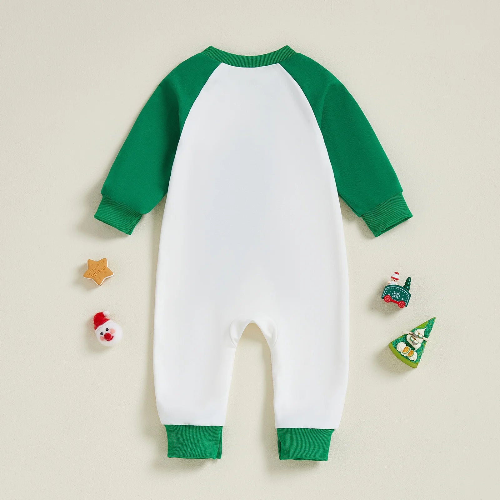 CHRISTMAS TREE White & Green Jumpsuit
