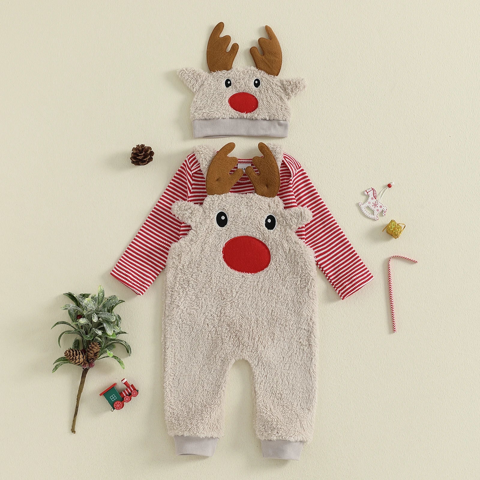 RUDOLPH Plush Overalls