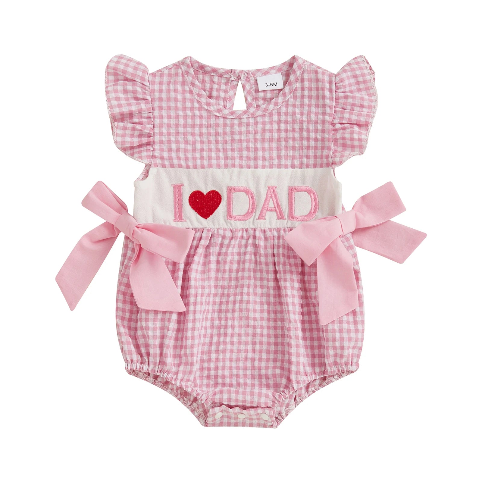I LOVE MOM/DAD Bowtie Romper