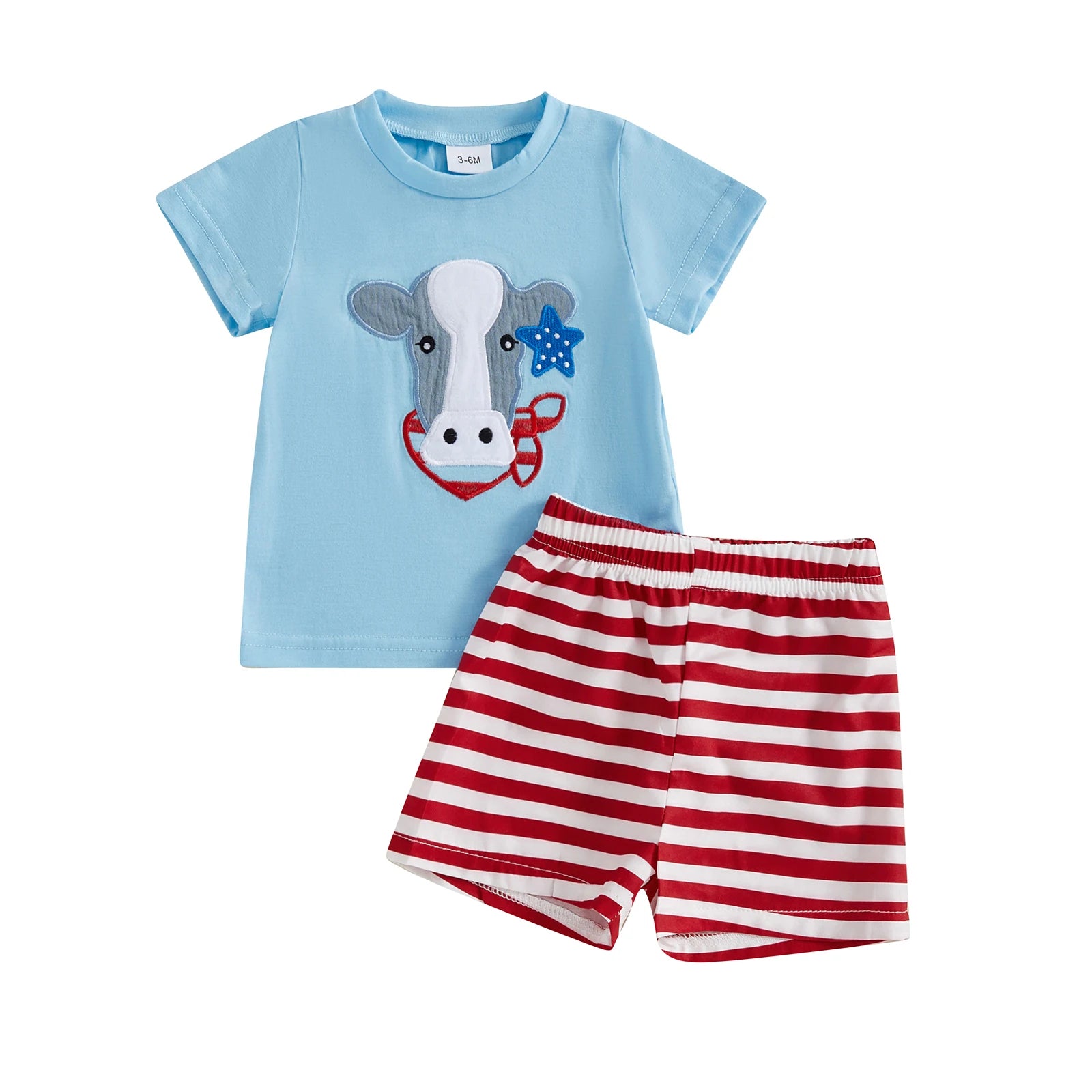 AMERICAN COW Striped Outfit
