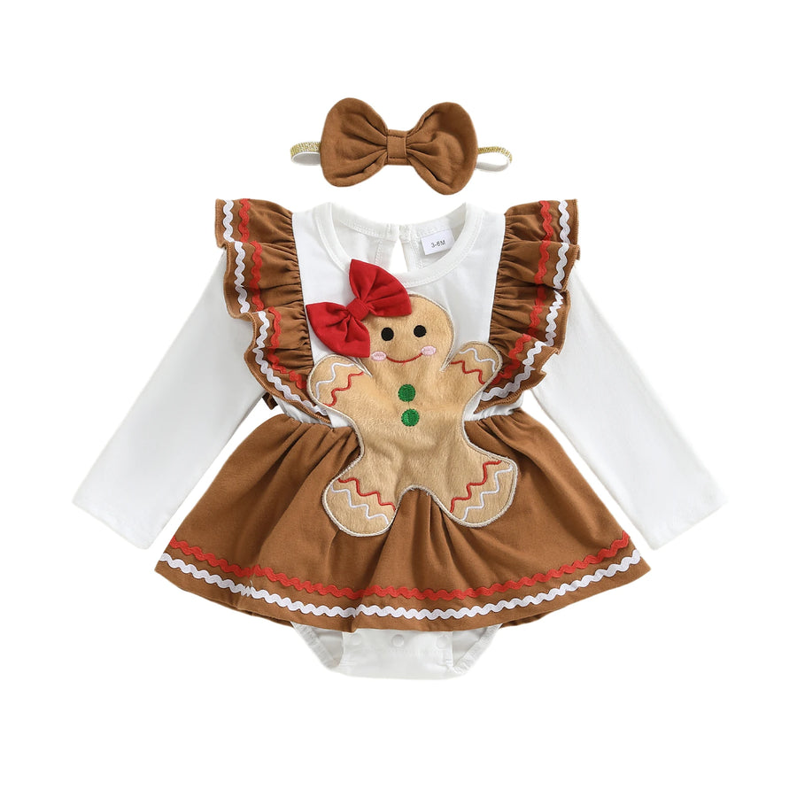GINGERBREAD GIRL Romper Dress
